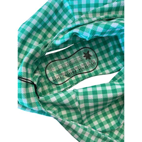 COSSIE + CO Bright Green Gingham The Poppy One Piece Swim Bathing Suit NWT US 4 - Picture 5 of 9